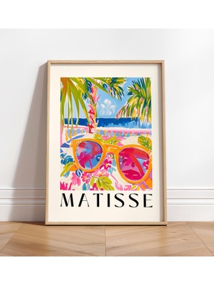 Ninastore Matisse Tarzı Güneş Gözlüğü Sanat Baskısı: Yazlık Plaj Dekorasyonu