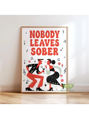 Ninastore Retro Mutfak Duvar Sanatı - Komik Kokteyl Posteri - Orta Çağ Müzik Baskısı - Vintage Parti