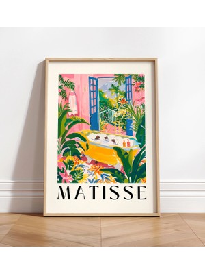 Ninastore Küvet Içindeki Fareler Sanat Baskısı: Matisse Tarzı Tropikal Banyo Dekorasyonu