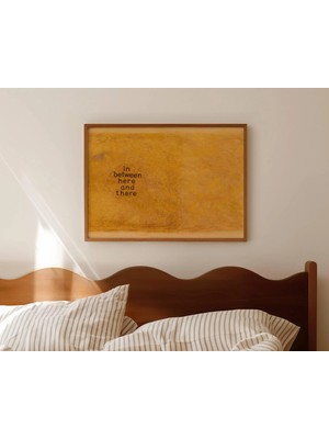 Ninastore "burayla Orası Arasında" Alıntı Baskısı - Soyut Rothko Esintili Dokulu Yağlı Boya Tablo - Yatay