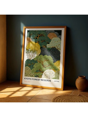 Ninastore Kyoto Orman Rezervi Vintage Sanat Baskısı – Japon Manzara Posteri – Oturma Odası Veya Ofis Için