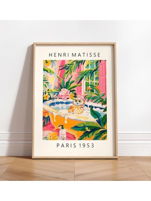 Ninastore Matisse Tarzı Küvette Baykuş Baskısı - Eğlenceli Banyo Sanatı
