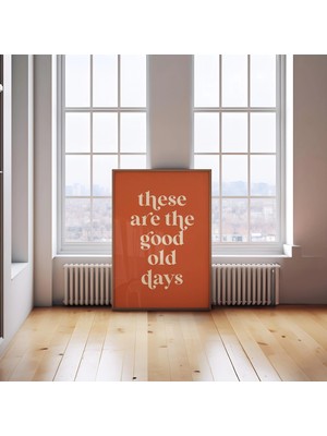 Ninastore Retro "bunlar Eski Güzel Günler" - Harika Duvar Sanatı - Alıntı Duvar Dekoru - Retro Alıntı Baskısı