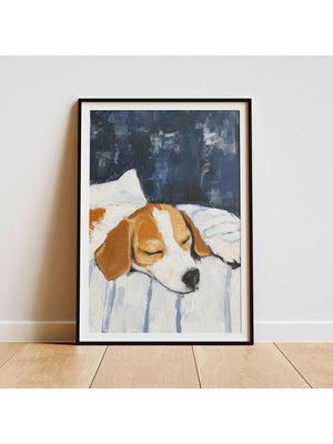 Ninastore Beagle Sanat Baskısı | Beagle Posteri - Beagle Baskısı - Beagle Duvar Sanatı - Beagle Tablosu -