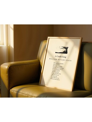 Ninastore W.b. Yeats'in "bir Beşik Şiiri" Duvar Sanatı Baskısı: Minimalist Şiir Posteri