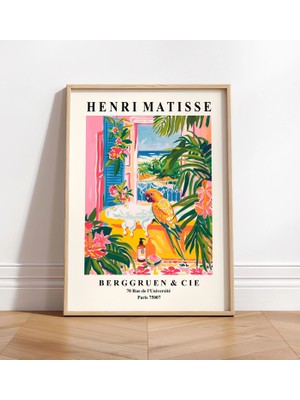 Ninastore Küvet Içinde Papağan Sanat Baskısı: Matisse Banyo Duvar Sanatı