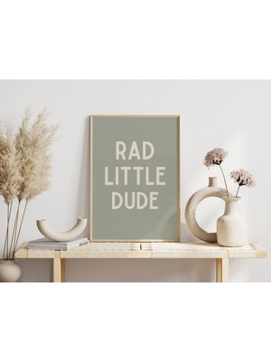 Ninastore Harika Küçük Adam - Adaçayı Yeşili Çocuk Odası - Boho Oyun Odası Baskısı - Bohem Erkek Çocuk Odası
