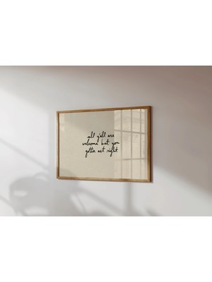 Ninastore Komik Karşılama Baskısı: Minimalist Giriş Dekorasyonu - Batı Tarzı Duvar Sanatı (Baskı -