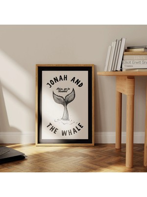 Ninastore Yunus ve Balina Sanat Baskısı - Retro Incil Posteri (Baskı)
