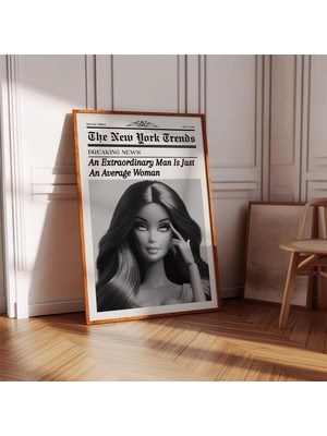 Ninastore Modaya Uygun Gazete Baskısı | Retro Bebek Posteri | Feminist Alıntı Duvar Sanatı (Baskı)