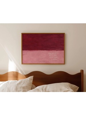 Ninastore "ne Kadar Şanslıyım" Sözü Baskısı - Soyut Rothko Esintili Gradyan Yağlı Boya Tablo - Minimalist