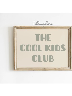 Ninastore Cool Kids Club Adaçayı Yeşili Çocuk Odası Oyun Odası Dekorasyonu Oyun Odası Tabelası Oyun Odası