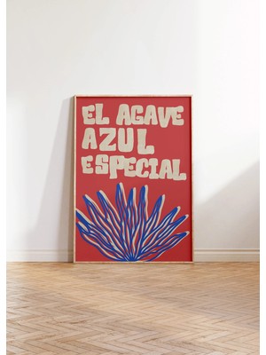 Ninastore Vintage Agave Azul Baskı - Meksika Duvar Sanatı (Baskı)