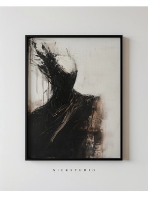 Ninastore Karanlık Soyut Psikolojik Yüzsüz Sanat Portresi Hüzünlü Siyah Beyaz Figüratif Sanat Duygusal