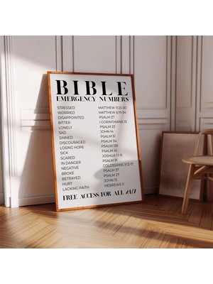 Ninastore Incil Posteri - Hristiyan Kutsal Kitap Ayeti Baskısı - Ruh Sağlığı Destekleyici Hediye - Minimalist