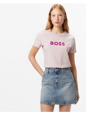 Boss Elogo Kadın Açık Mor T-Shirt