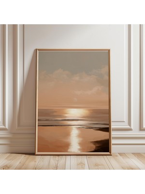 Ninastore Terracotta Gün Batımı Baskısı - Minimalist Duvar Sanatı - Soyut Sanat - Iskandinav Dekorasyonu -