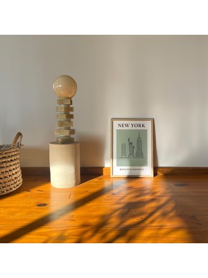 Ninastore New York Sanat Posteri Iskandinav Soyut Seyahat Posteri Minimalist Baskı Sanatı Çizgi Sanatı Duvar