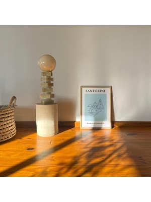 Ninastore Santorini Baskılı Iskandinav Minimalist Seyahat Posteri Minimalist Baskı Iskandinav Duvar Sanatı Ev