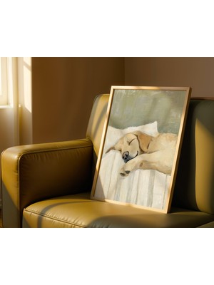 Ninastore Golden Retriever Duvar Sanatı Baskısı – Ev Dekorasyonu Için Zarif Retriever Posteri – Sahipleri