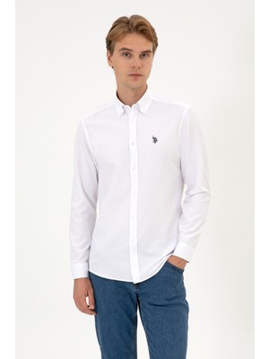 U.s. Polo Assn. Erkek Beyaz Gömlek Basic 50324708-VR013