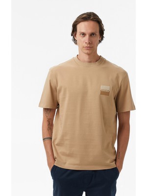 Hugo Dusplito Erkek Bej T-Shirt