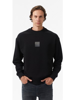 Hugo Dusplited Erkek Siyah Sweatshirt