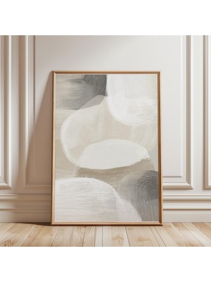 Ninastore Gri Soyut Baskı - Gri Dekorasyon - Ev Ortamı Duvar Sanatı - Soyut Sanat - Modern Duvar Dekorasyonu