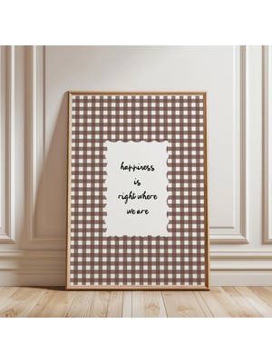 Ninastore Kahverengi Baskı - Ev Dekorasyonu - Kahverengi Dekor - Mutfak Dekorasyonu - Retro Baskılar - Yatak