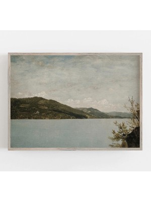 Ninastore Vintage Lake George Sanat Baskısı: Huzurlu Manzara (Baskı)