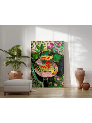 Ninastore Matisse Japon Balığı Baskısı: Renkli ve Canlı Duvar Sanatı (Baskı)