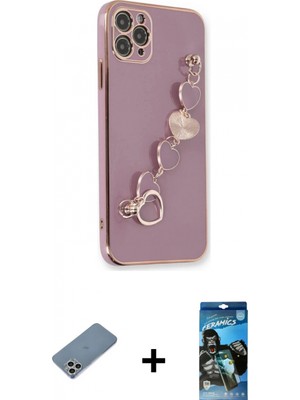 Pileli Store Pilelistore™ iPhone 11 Pro Kılıf Nova Işık Prime - Siyah 34D Izgaralı Cam + Shine Kamera Lens Koruma Cam - Gs