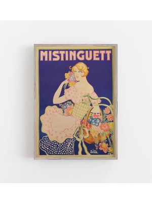 Ninastore Mistinguett Vintage Fransız Sanat Baskısı: Kadın Portresi (Baskı)