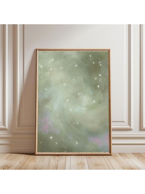 Ninastore Pastel Galaksi Baskısı – Çocuk Odası Dekorasyonu – Çocuk Duvar Sanatı – Uzay Baskıları – Adaçayı