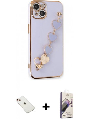 İlk El Grup Pilelistore™ iPhone 14 Kılıf Nova Işık Prime - Siyah Bilvis 3D Mat Cam Ekran Koruyucu + Diamond Kamera Lens - Kı