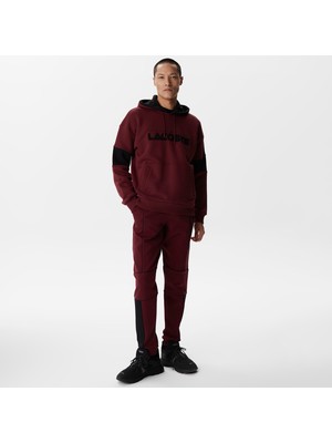 Lacoste Erkek Slim Fit Baskılı Bordo Eşofman Altı