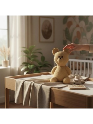 Major Hobi 3D Baskı Teddy Ayı Kumbara 16,5X11X9 cm Dekoratif Çocuk Odası Para Kutusu