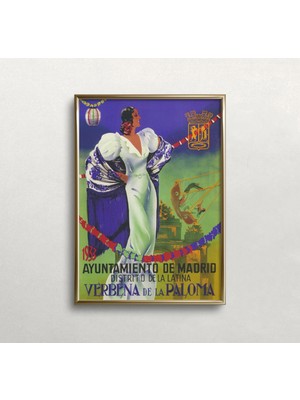 Ninastore Ispanya Duvar Sanatı - Vintage Duvar Sanatı - Ispanya Seyahat Posteri - Verbena De La Paloma -