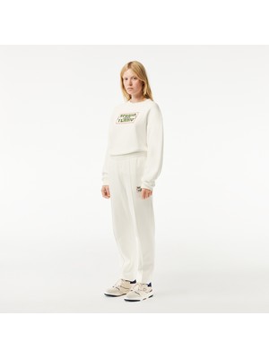 Lacoste Active Slim Fit Kadın Beyaz Eşofman Altı