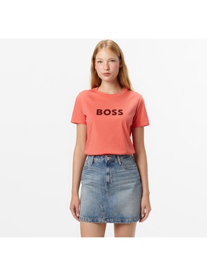 Boss Elogo Kadın Açık Kırmızı T-Shirt