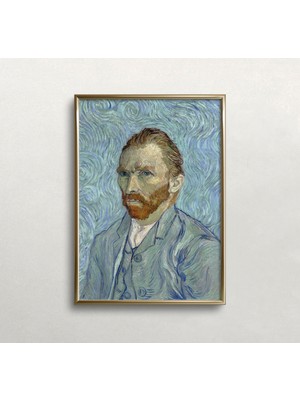 Ninastore Van Gogh Otoportre Baskısı: Vintage Renkli Duvar Sanatı (Baskı)