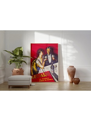 Ninastore Art Deco Çift Baskısı - Vintage Restoran Sahnesi (Baskı)