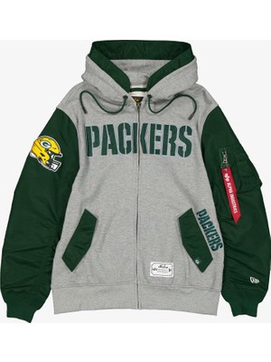 New Era Alpha Industries x Green Bay Packers Ma-1 Erkek Polar Ceket.-
