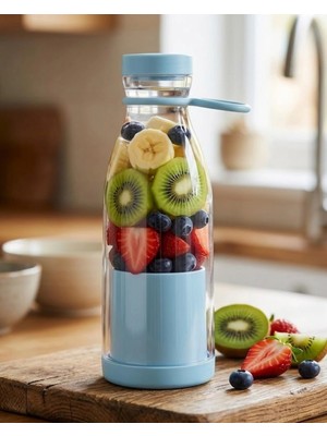 Pileli Store Kablosuz Taşınabilir Blender 380 ml Smoothie Milkshake Meyve Karıştırıcı