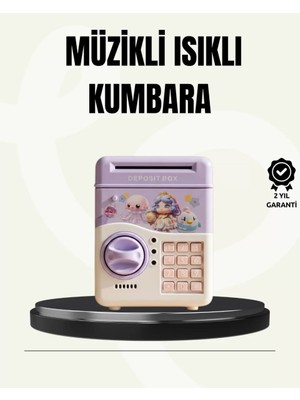 Nemere İthalat Elektronik Şifreli Atm Görünümlü Çocuk Kumbarası Mor Nemere Ithalat