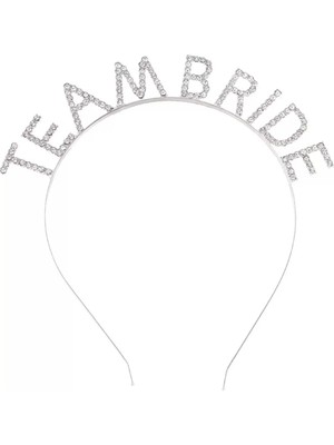 Nemere İthalat Gümüş Kaplama Kristal Taşlı Team Bride Taç Nemere Ithalat