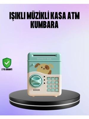 Nemere İthalat Su Yeşili Elektronik Şifreli Atm Tasarımlı Para Biriktirme Kumbarası Nemere Ithalat