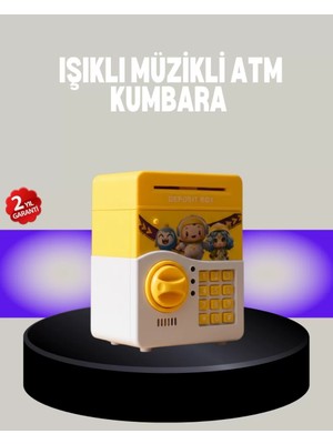 Nemere İthalat Sarı Şifreli Eğitici Çocuk Kumbarası Otomatik Para Girişli Nemere Ithalat