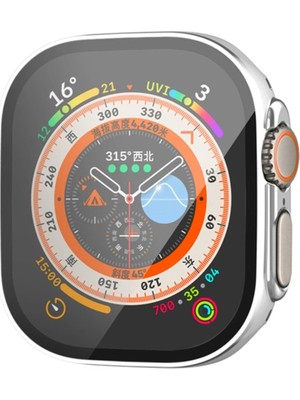 Newface Cosmotex New  Watch Ultra 49MM Leg Camlı Kasa Ekran Koruyucu - Gümüş