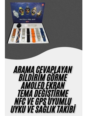 Genel Tedarik Akıllı Saat Çoklu Kordon Seçenekli Dokunmatik Ekran Nabız Sensörlü